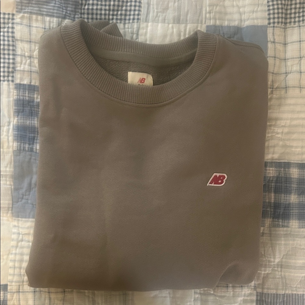 New Balance Made in USA Taupe Crewneck